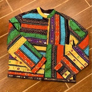 Vintage Y2K office Siren Chicos Long Sleeve Embellished lined Jacket